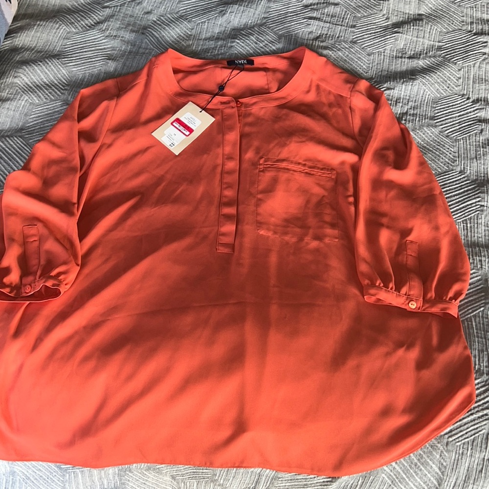 NYDJ Orange Blouse